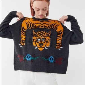 Urban outfitters UO tiger intarsia sweater